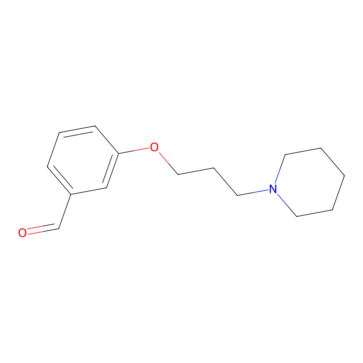 3-[3-(1-Piperidinyl)propoxy]benzaldehyde molecular structure, CAS 82625-43-2