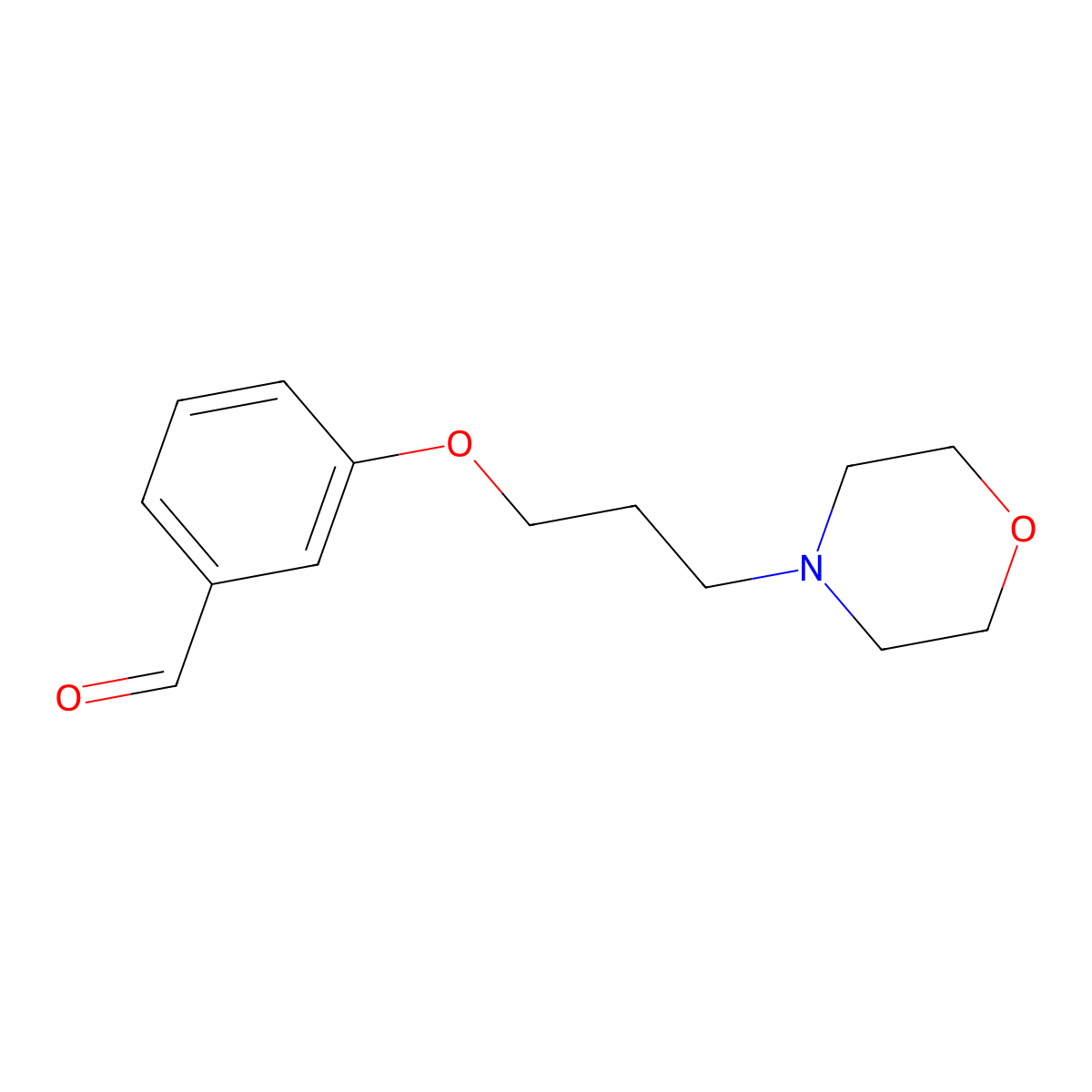 3-[3-(4-Morpholinyl)propoxy]benzaldehyde molecular structure, CAS 82625-44-3