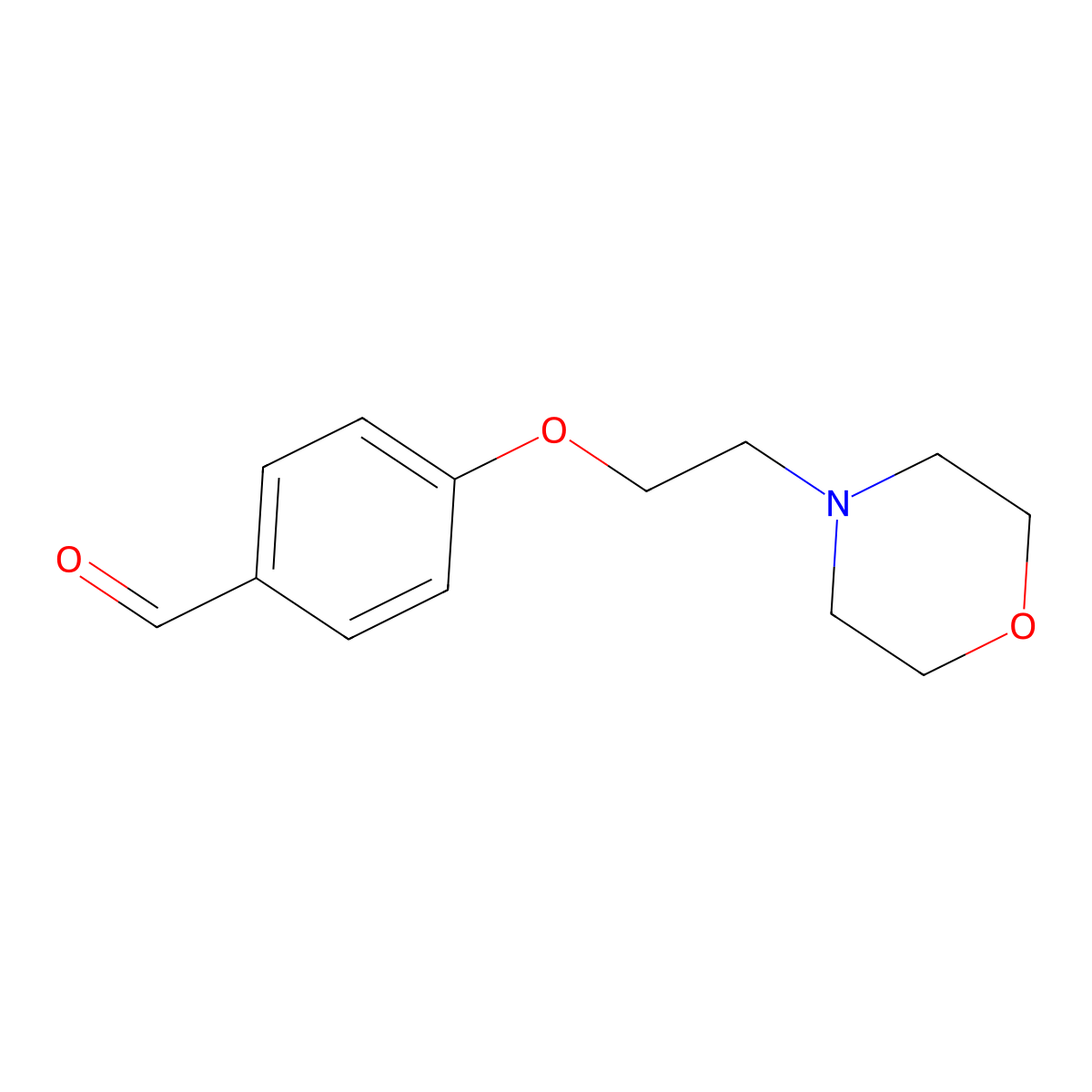 4-(2-Morpholinoethoxy)benzaldehyde molecular structure, CAS 82625-45-4