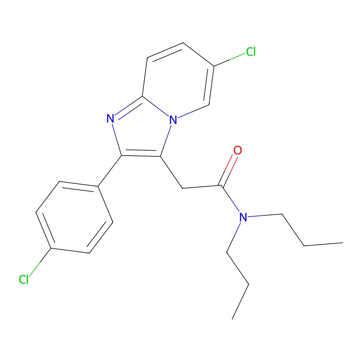 Alpidem molecular structure, CAS 82626-01-5