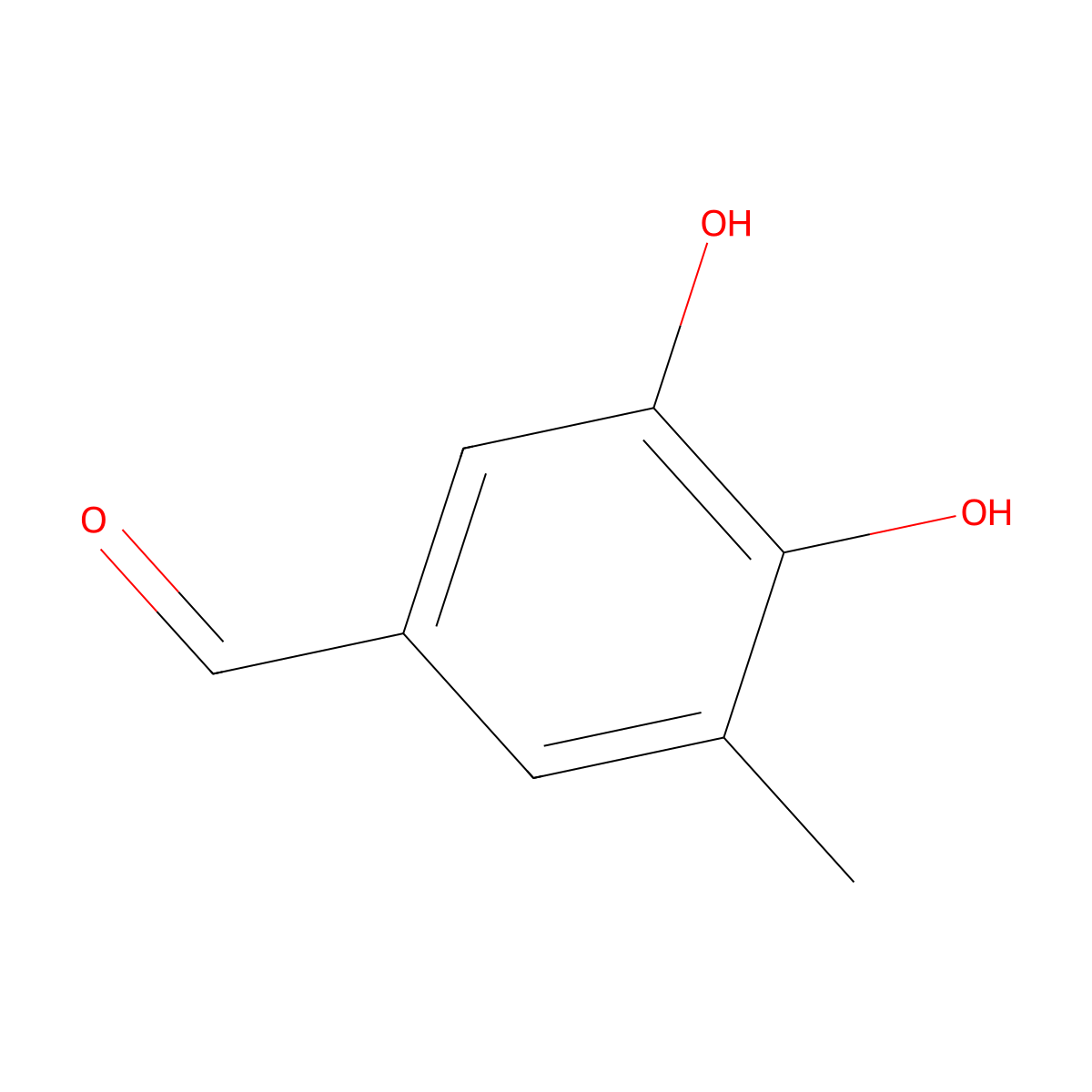 3,4-Dihydroxy-5-methylbenzaldehyde molecular structure, CAS 82628-68-0
