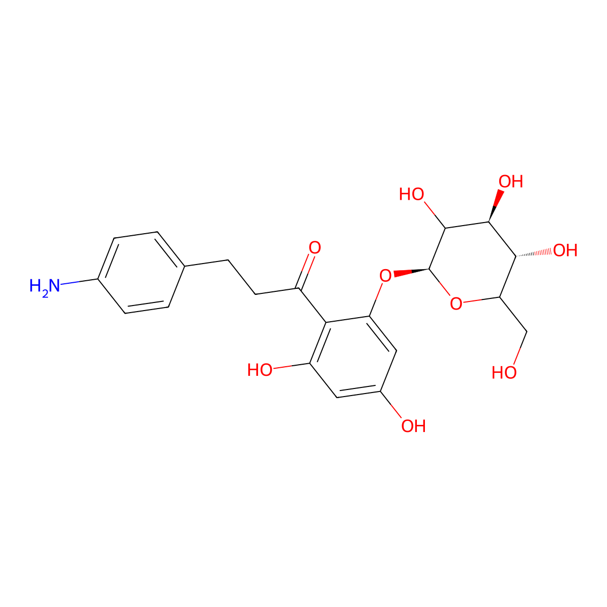 4-Aminophlorizin molecular structure, CAS 82628-89-5