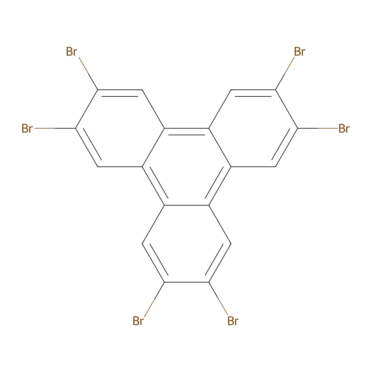 2,3,6,7,10,11-Hexabromotriphenylene molecular structure, CAS 82632-80-2