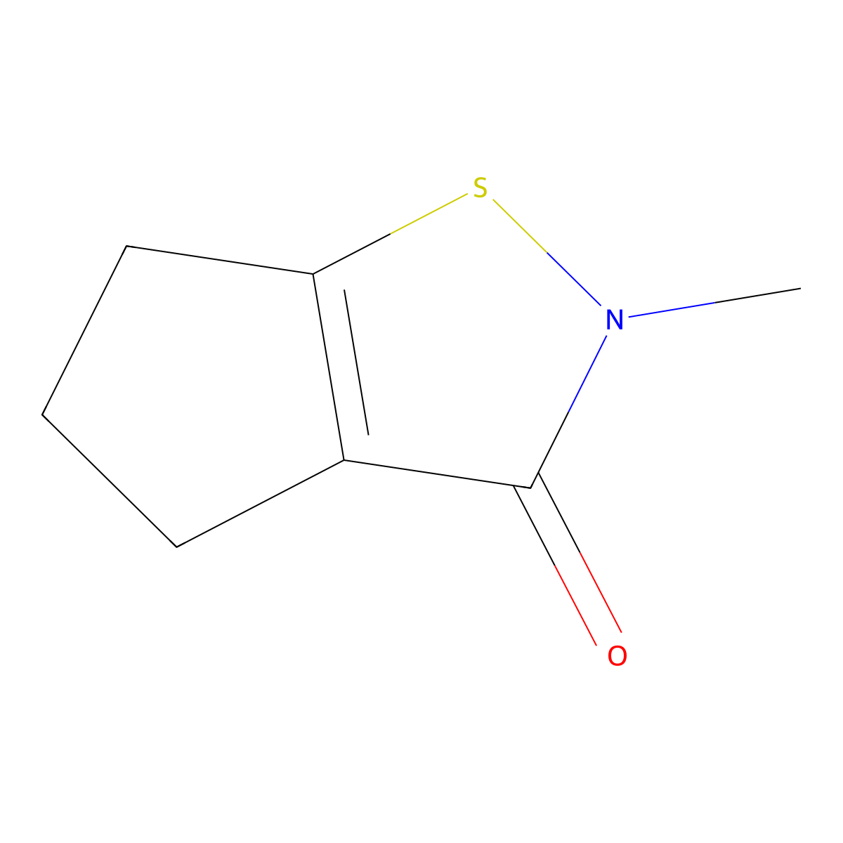 2-Methyl-4,5-trimethylene-4-isothiazolin-3-one molecular structure, CAS 82633-79-2