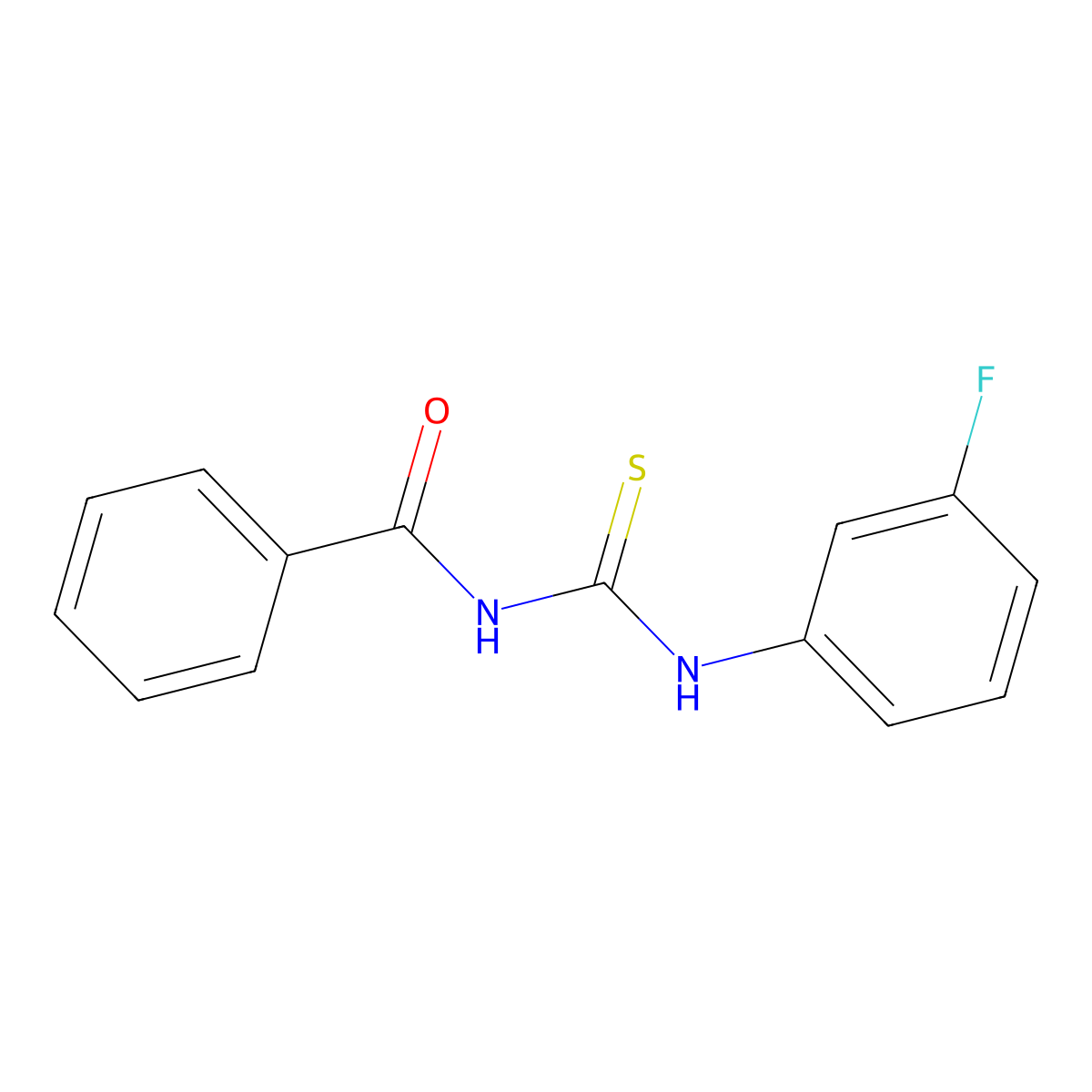1-Benzoyl-3-(3-fluorophenyl)thiourea molecular structure, CAS 82635-62-9
