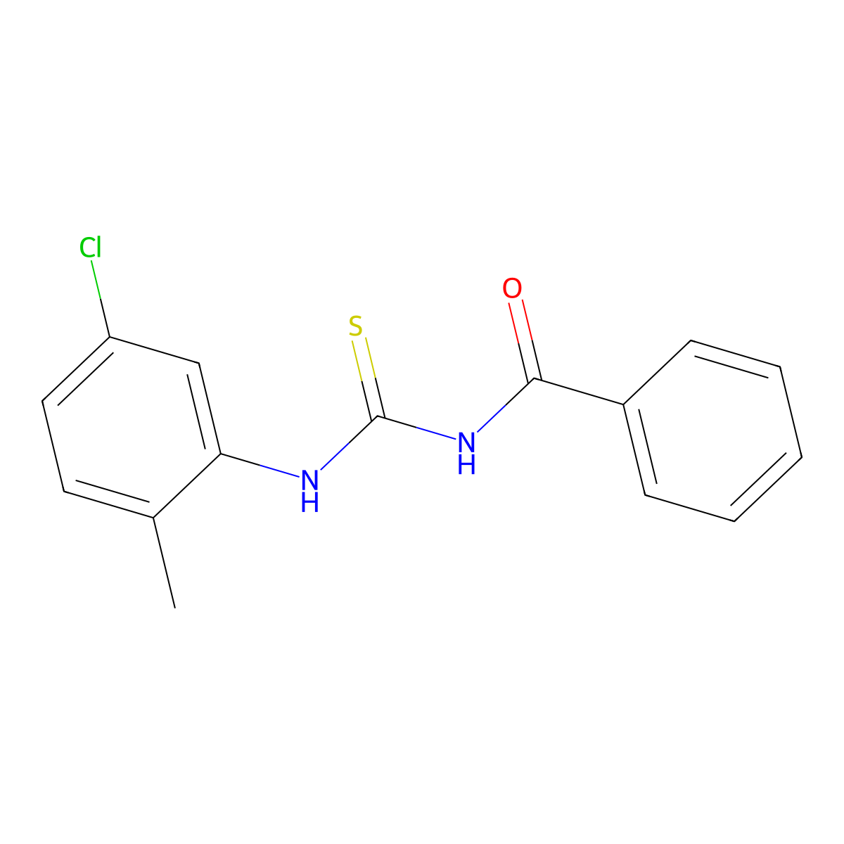 N-[(5-chloro-2-methylphenyl)carbamothioyl]benzamide molecular structure, CAS 82635-63-0