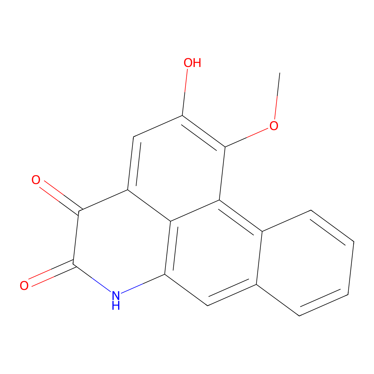 4,5-Dioxodehydroasimilobine molecular structure, CAS 82644-81-3