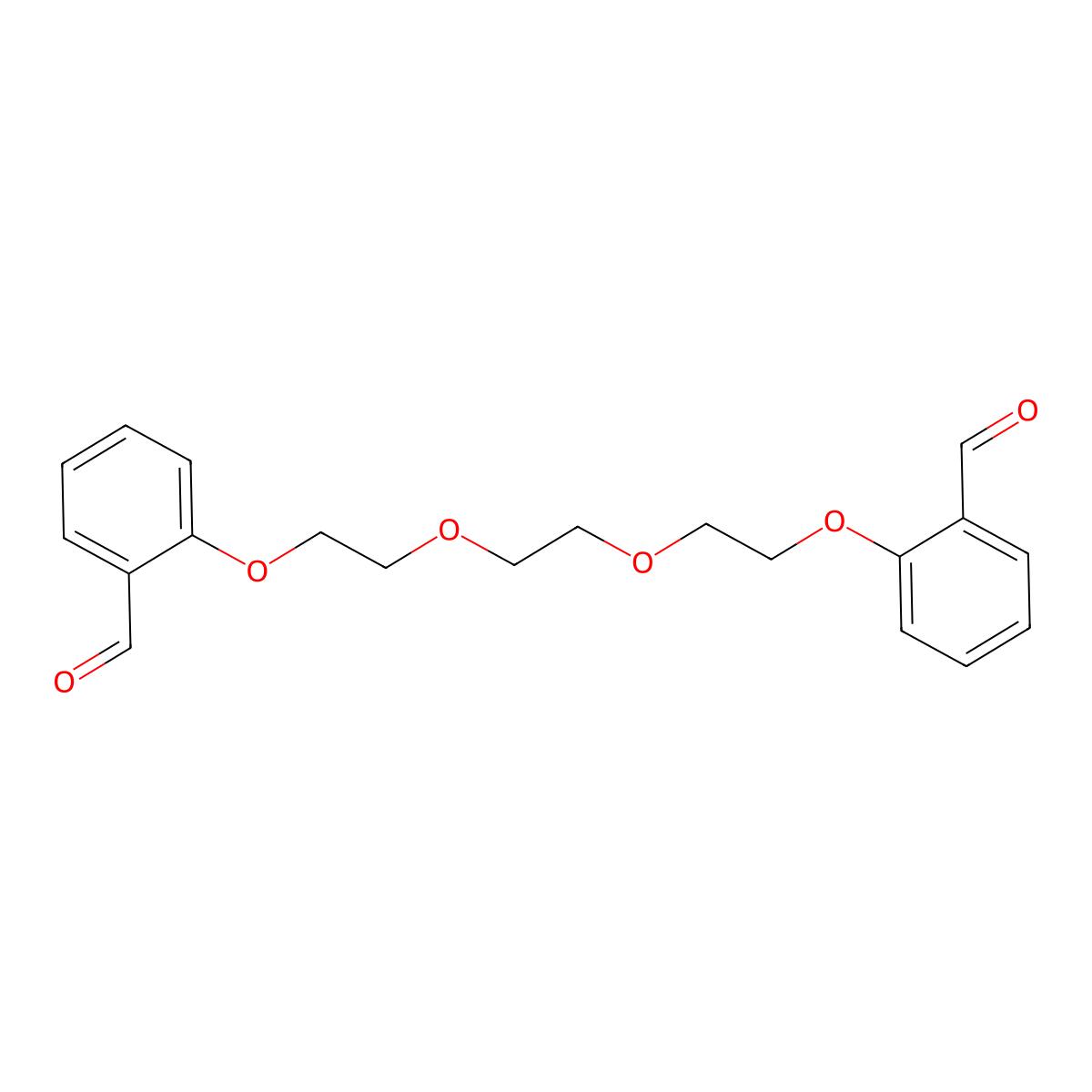 1,2-Bis[2-(2-formylphenoxy)ethoxy]ethane molecular structure, CAS 82645-24-7