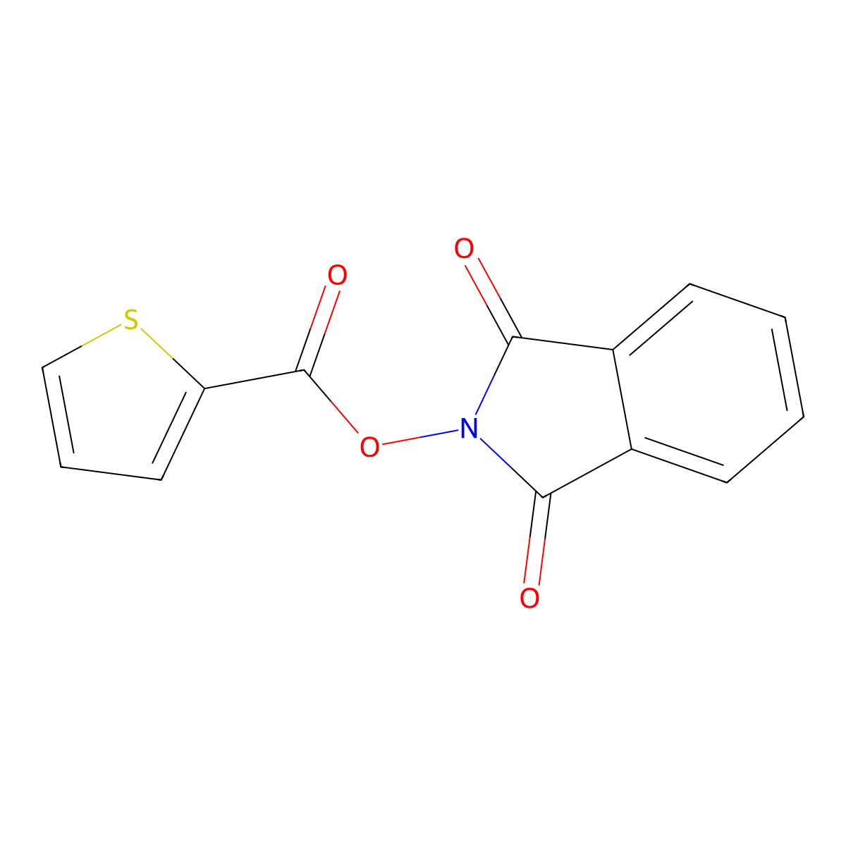 (1,3-Dioxoisoindol-2-yl) thiophene-2-carboxylate molecular structure, CAS 82649-27-2