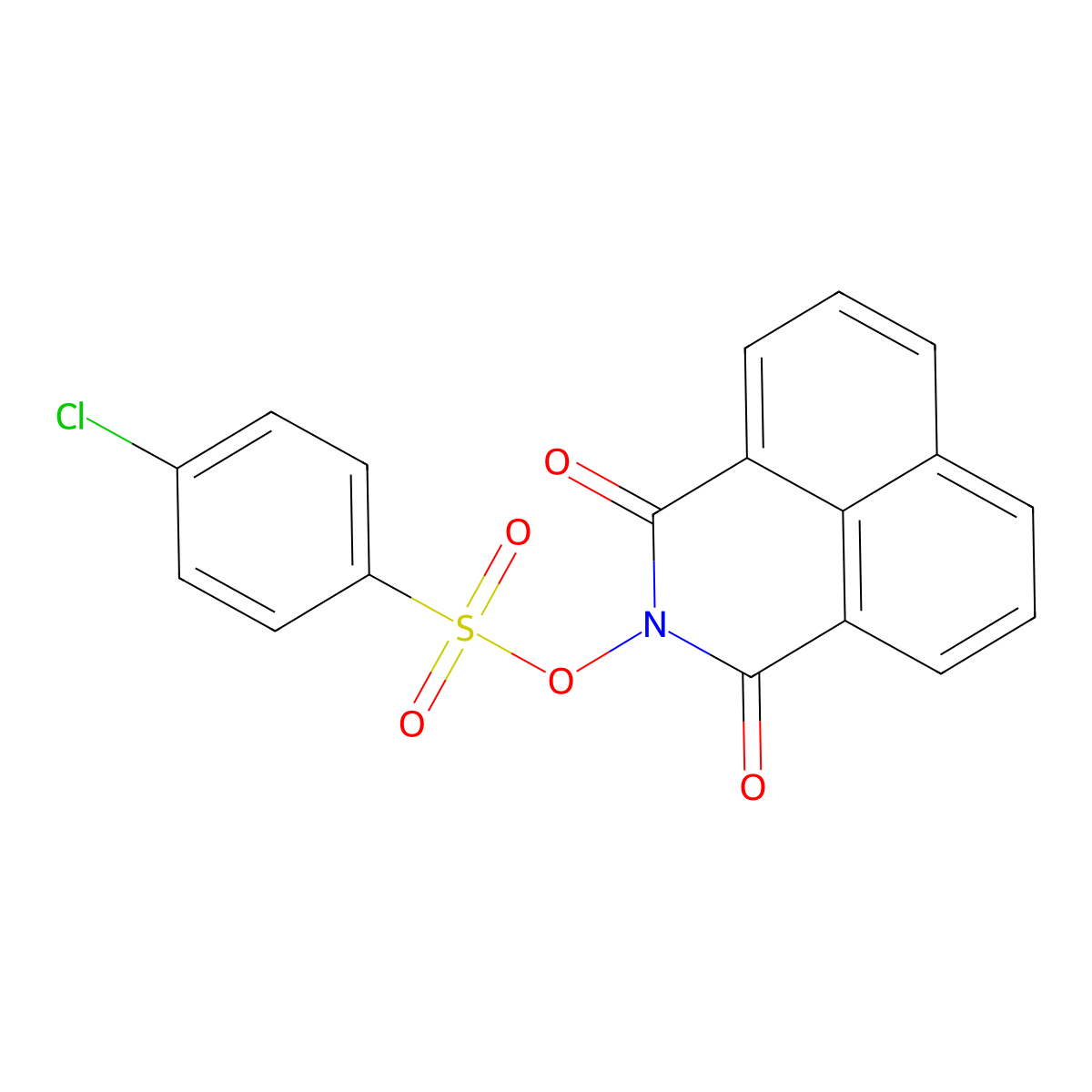 2-{[(4-chlorophenyl)sulfonyl]oxy}-1H-benzo[de]isoquinoline-1,3(2H)-dione molecular structure, CAS 82649-28-3