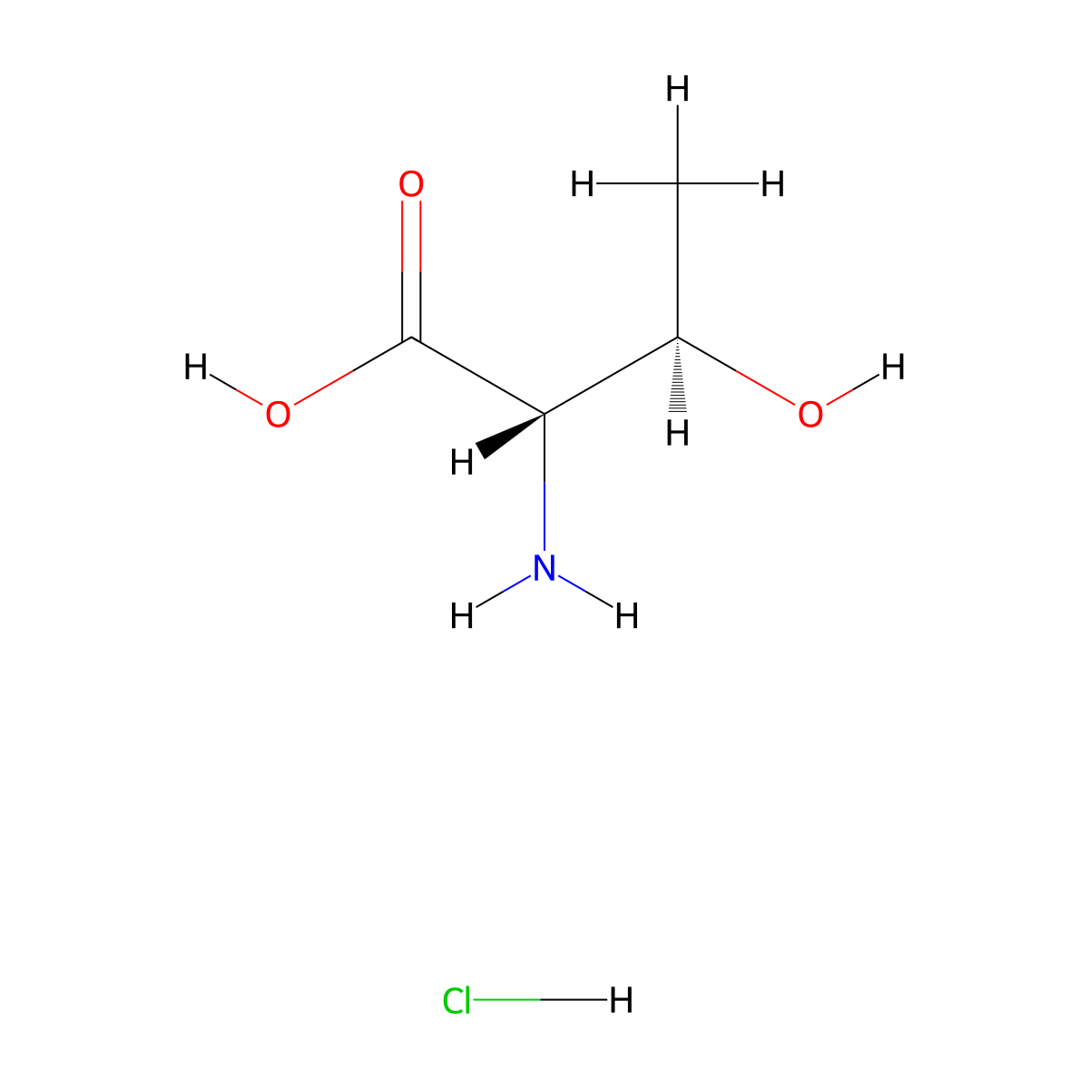 L-Threonine hydroChloride molecular structure, CAS 82650-07-5