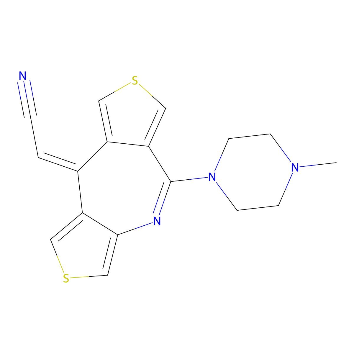 Tenilapine molecular structure, CAS 82650-83-7
