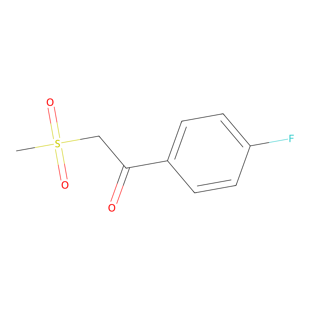 1-(4-Fluorophenyl)-2-(methylsulfonyl)-1-ethanone molecular structure, CAS 82652-17-3