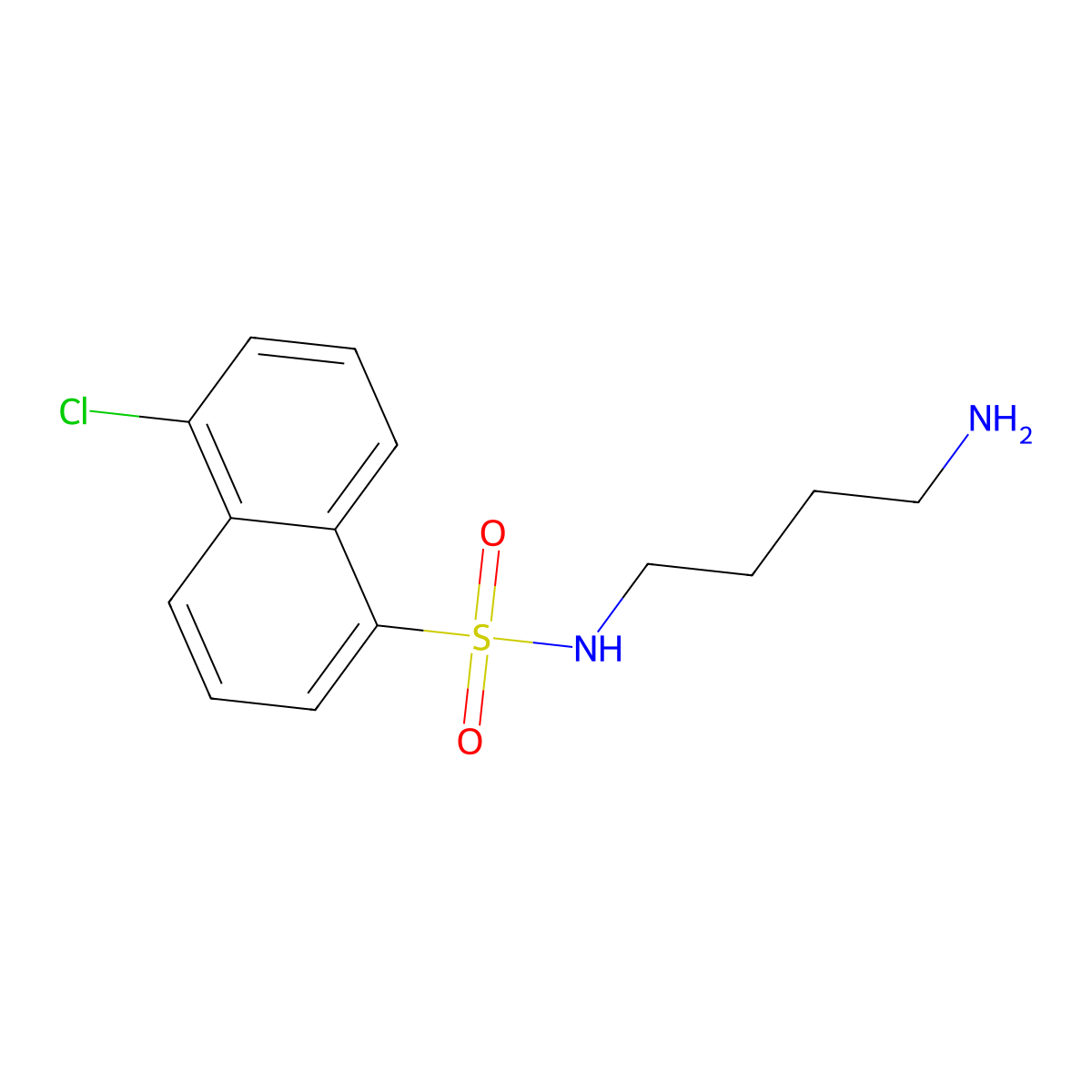 N-(4-aminobutyl)-5-chloronaphthalene-1-sulfonamide molecular structure, CAS 82657-22-5