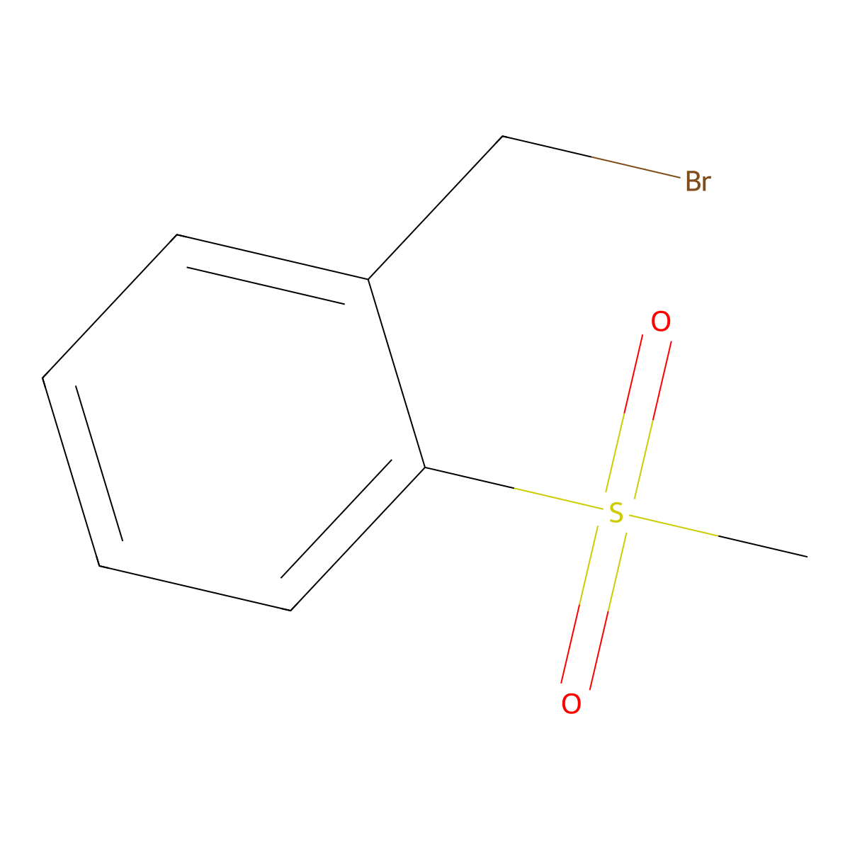 1-(Bromomethyl)-2-methanesulfonylbenzene molecular structure, CAS 82657-74-7