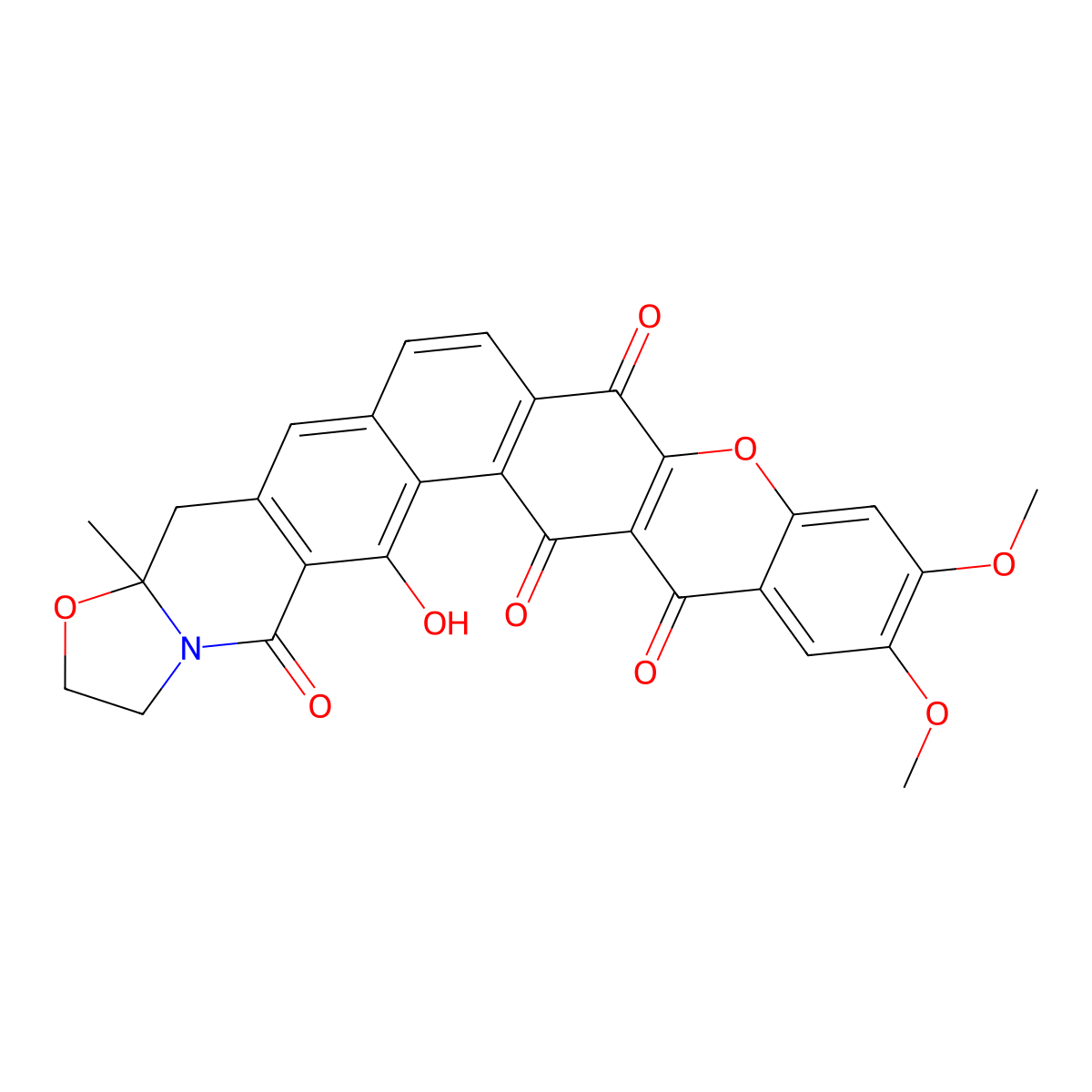 Cervinomycin A2 molecular structure, CAS 82658-22-8