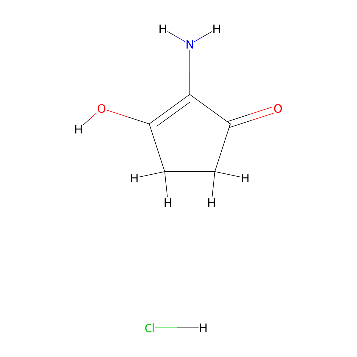 2-Amino-3-hydroxycyclopent-2-EN-1-one hydrochloride molecular structure, CAS 82659-07-2