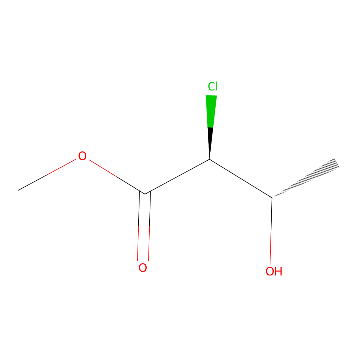 Methyl (2S,3S)-2-chloro-3-hydroxybutanoate molecular structure, CAS 82659-85-6