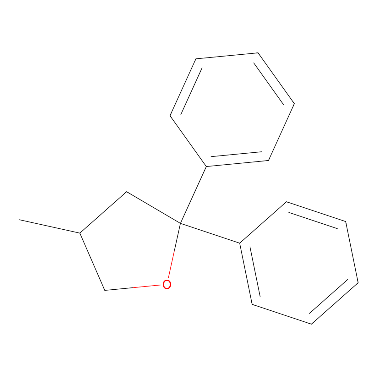 4-Methyl-2,2-diphenyltetrahydrofuran molecular structure, CAS 82668-86-8