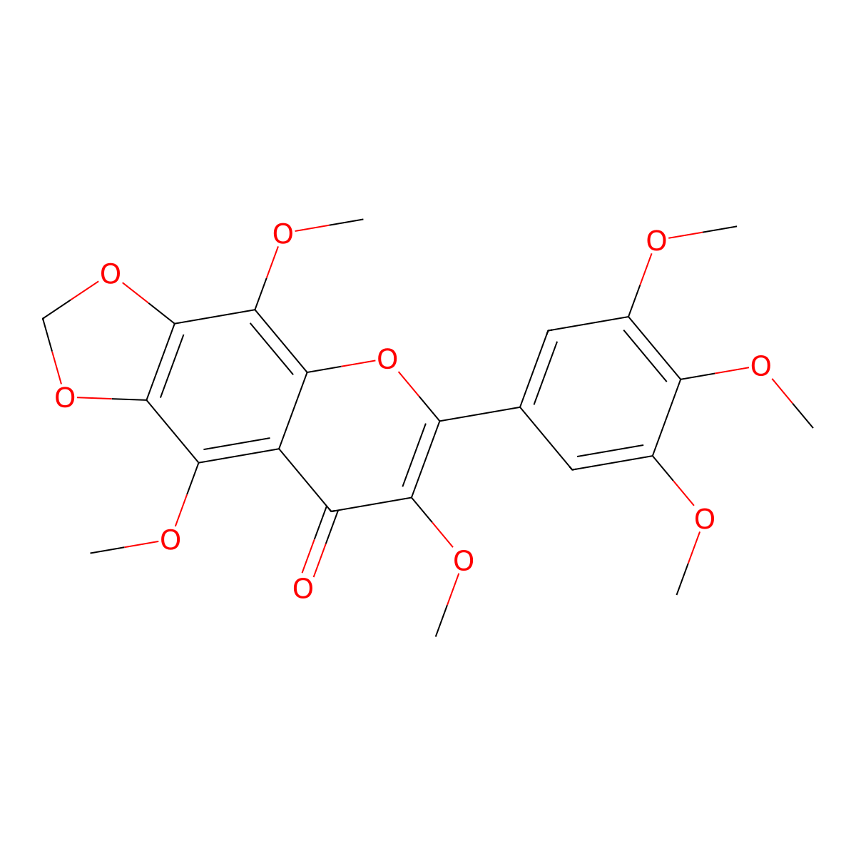 3,5,8,3',4',5'-Hexamethoxy-6,7-methylenedioxyflavone molecular structure, CAS 82668-95-9