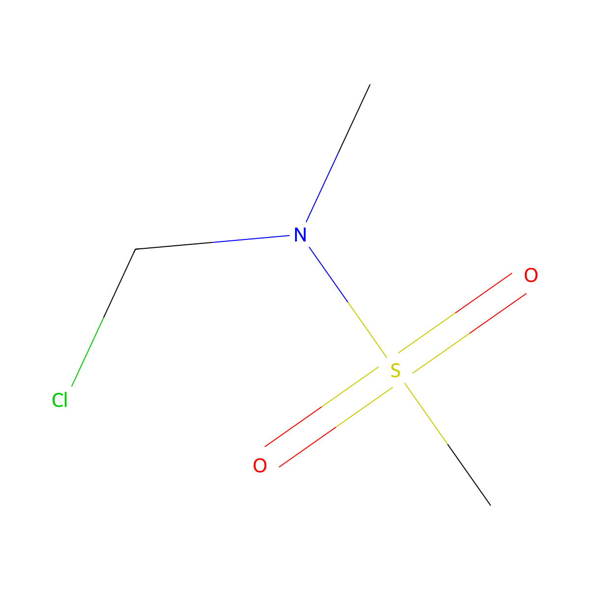 N-(Chloromethyl)-N-methylmethanesulfonamide molecular structure, CAS 82670-28-8