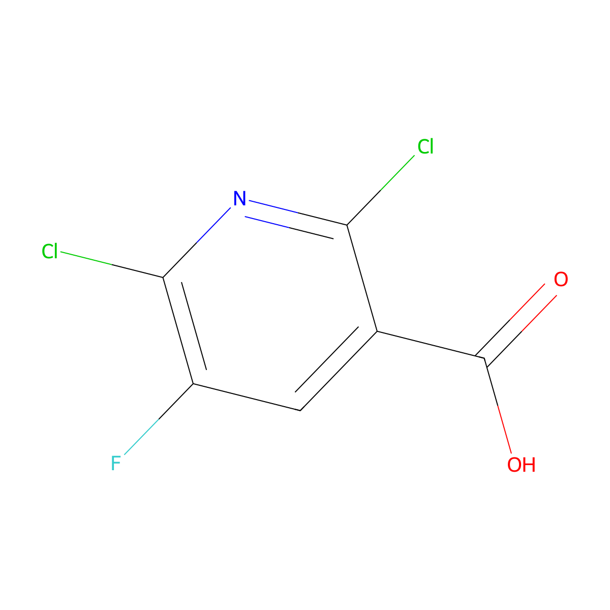 2,6-Dichloro-5-fluoronicotinic acid molecular structure, CAS 82671-06-5