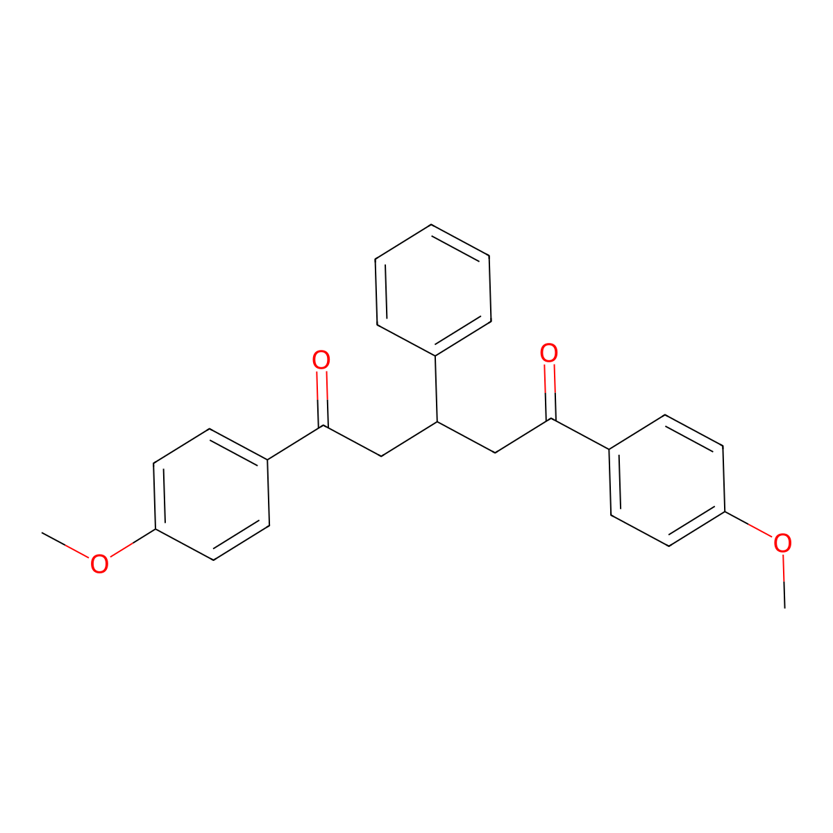 1,5-Bis(4-methoxyphenyl)-3-phenylpentane-1,5-dione molecular structure, CAS 82672-13-7