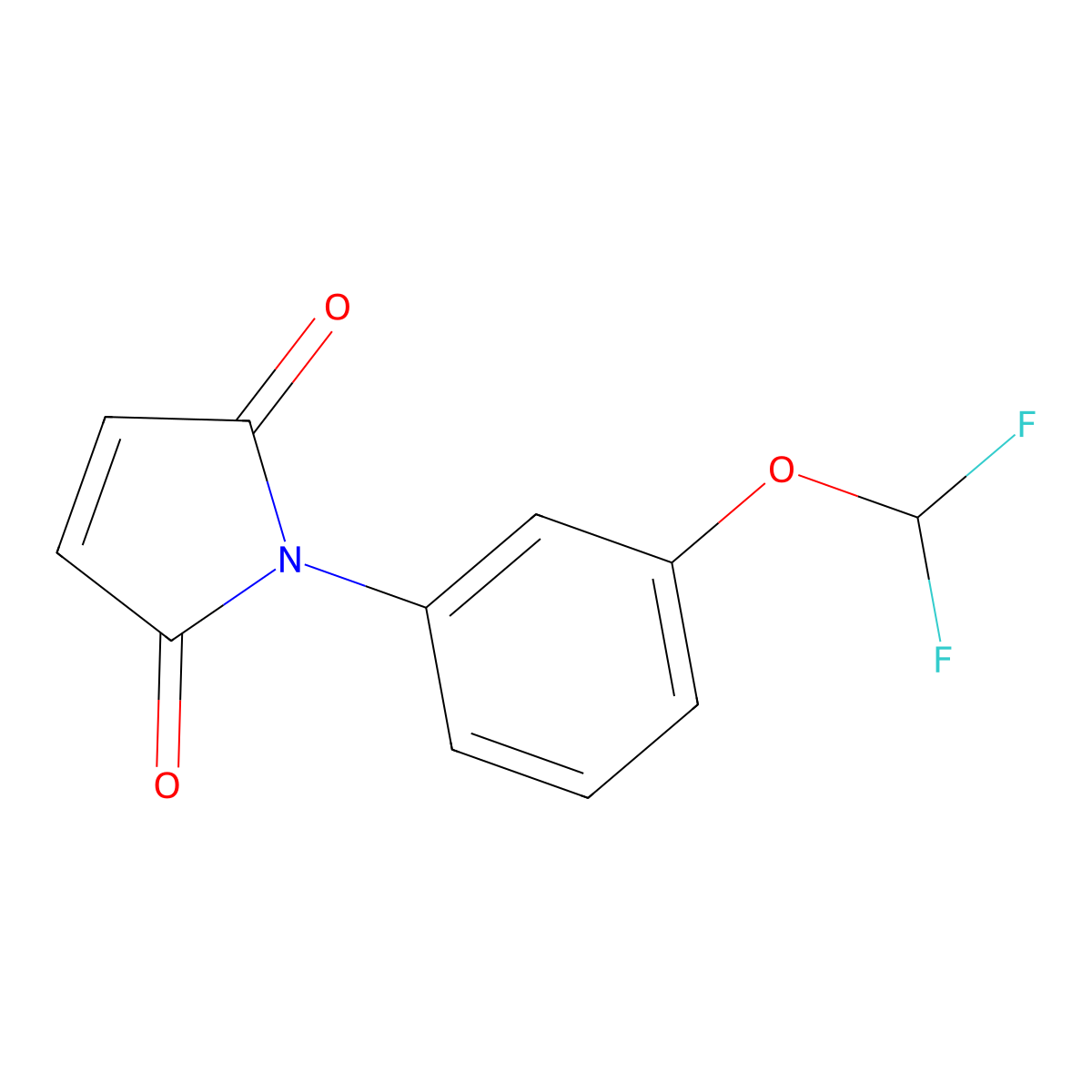 1-[3-(Difluoromethoxy)phenyl]-1H-pyrrole-2,5-dione molecular structure, CAS 82673-81-2