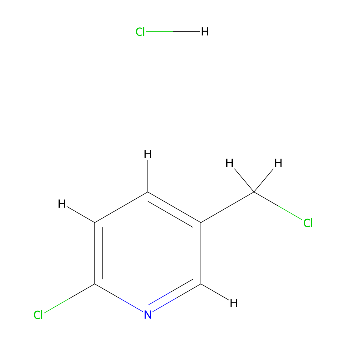 2-Chloro-5-chloromethylpyridine hydrochloride molecular structure, CAS 82674-16-6