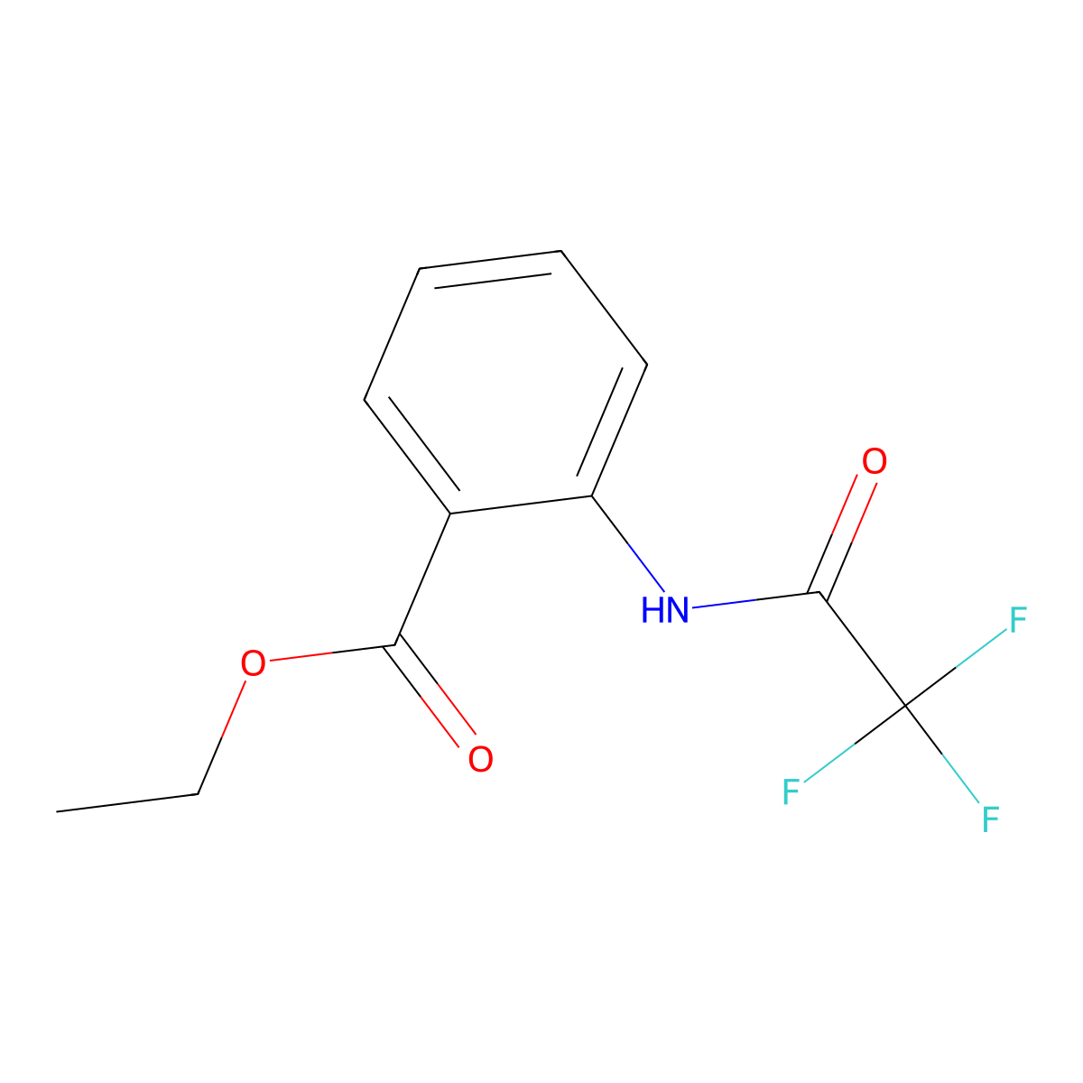 Ethyl 2-[(trifluoroacetyl)amino]benzoate molecular structure, CAS 82679-13-8