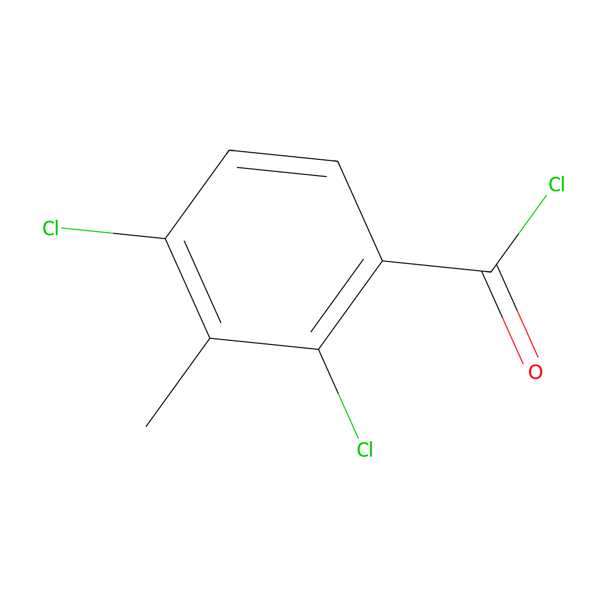 2,4-Dichloro-3-methylbenzoyl chloride molecular structure, CAS 82682-60-8
