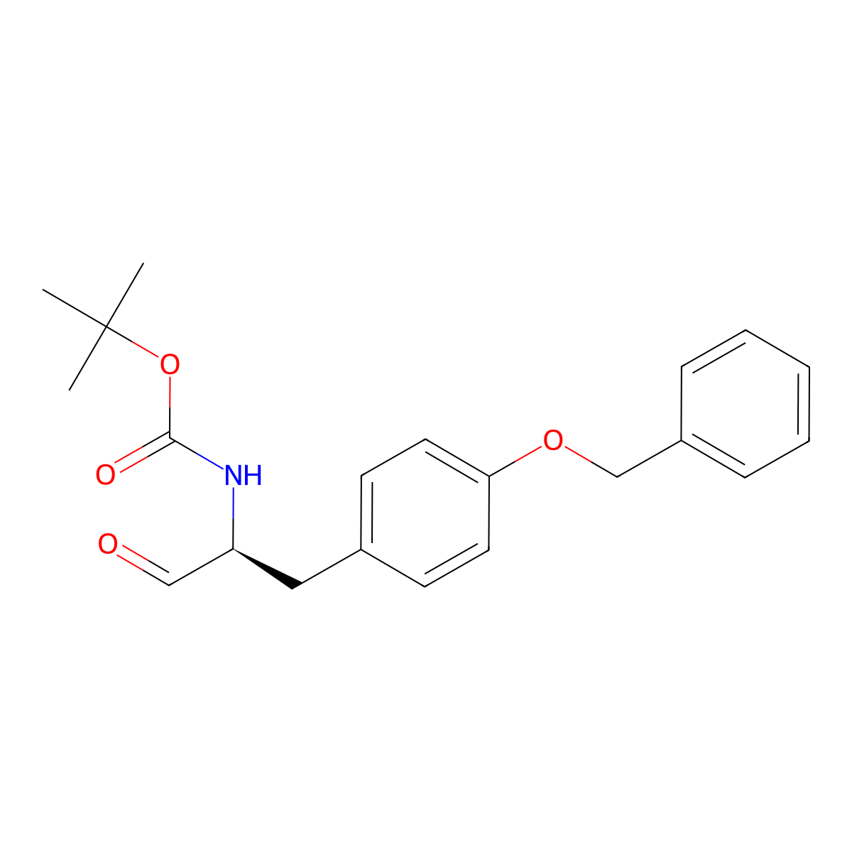 Boc-Tyr(Bzl)-aldehyde molecular structure, CAS 82689-15-4