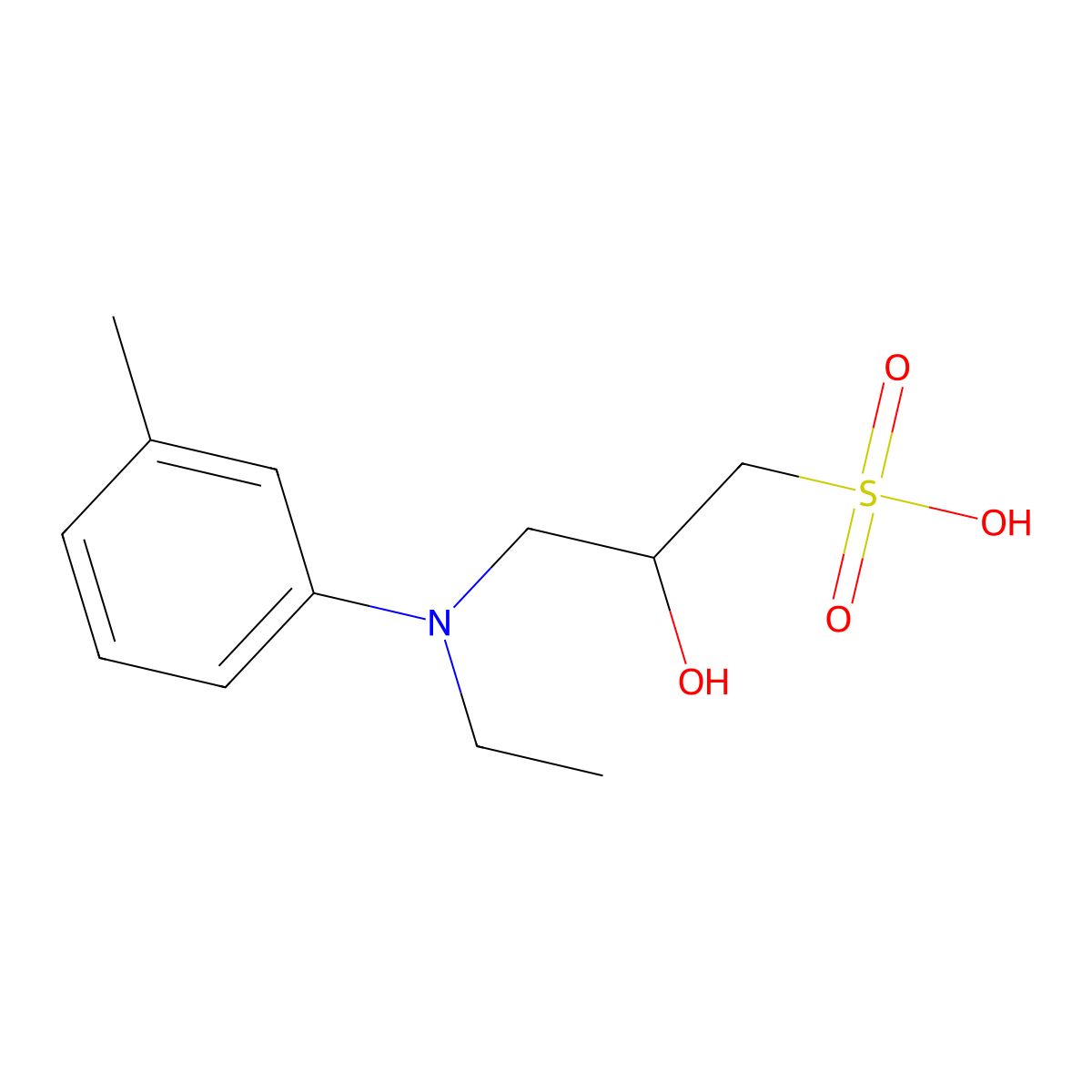 N-ethyl-N-(2-hydroxy-3-sulfopropyl)-3-toluidine molecular structure, CAS 82692-93-1