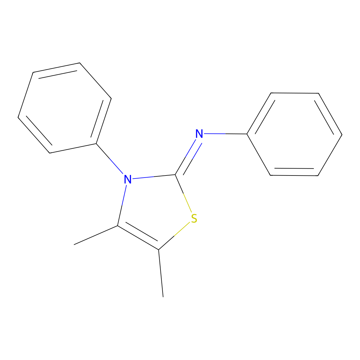 4,5-dimethyl-N,3-diphenyl-1,3-thiazol-2-imine molecular structure, CAS 82694-43-7