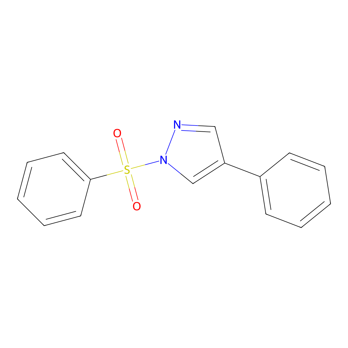 4-Phenyl-1-(phenylsulfonyl)-1H-pyrazole molecular structure, CAS 82695-75-8