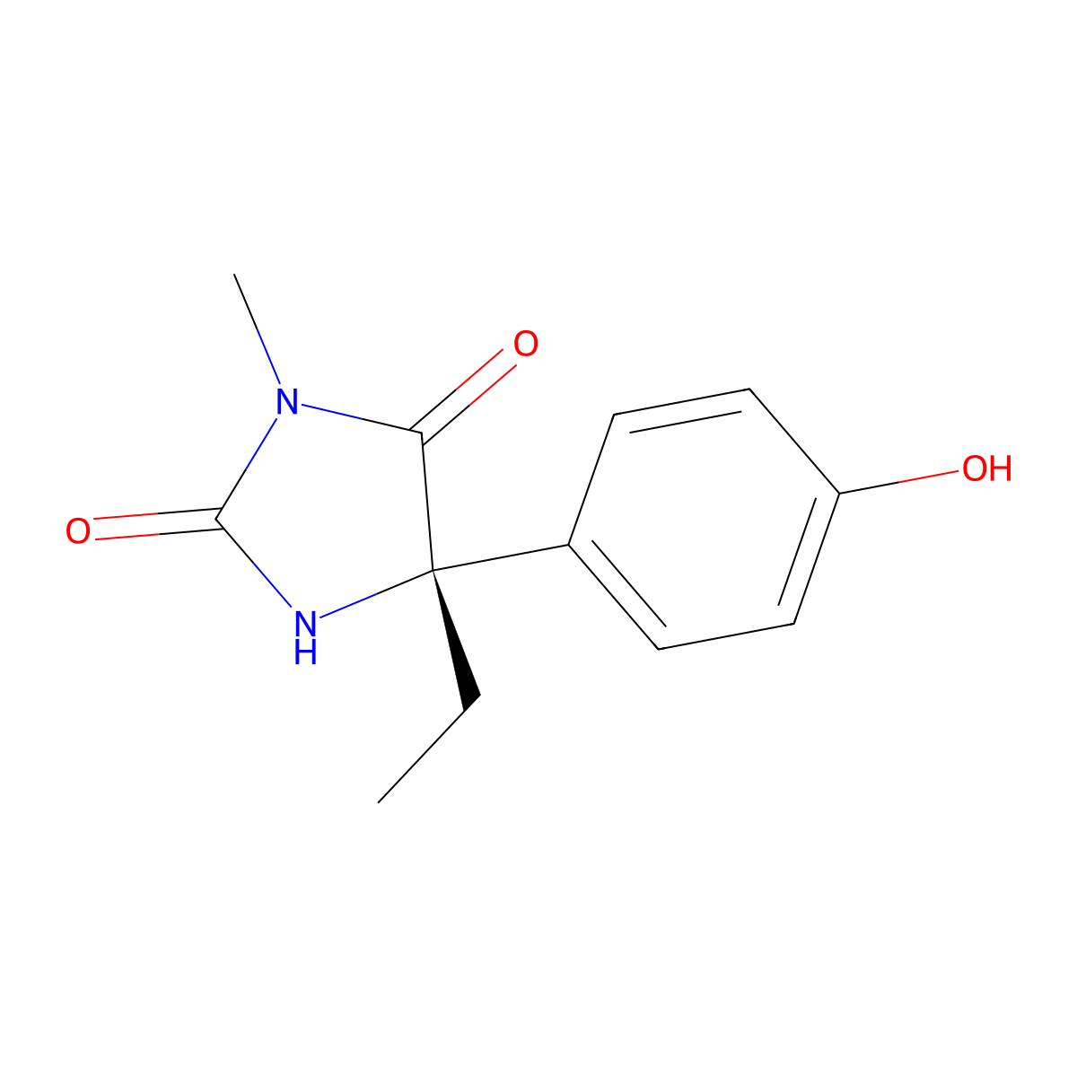 4-Hydroxymephenytoin, (S)- molecular structure, CAS 82695-93-0