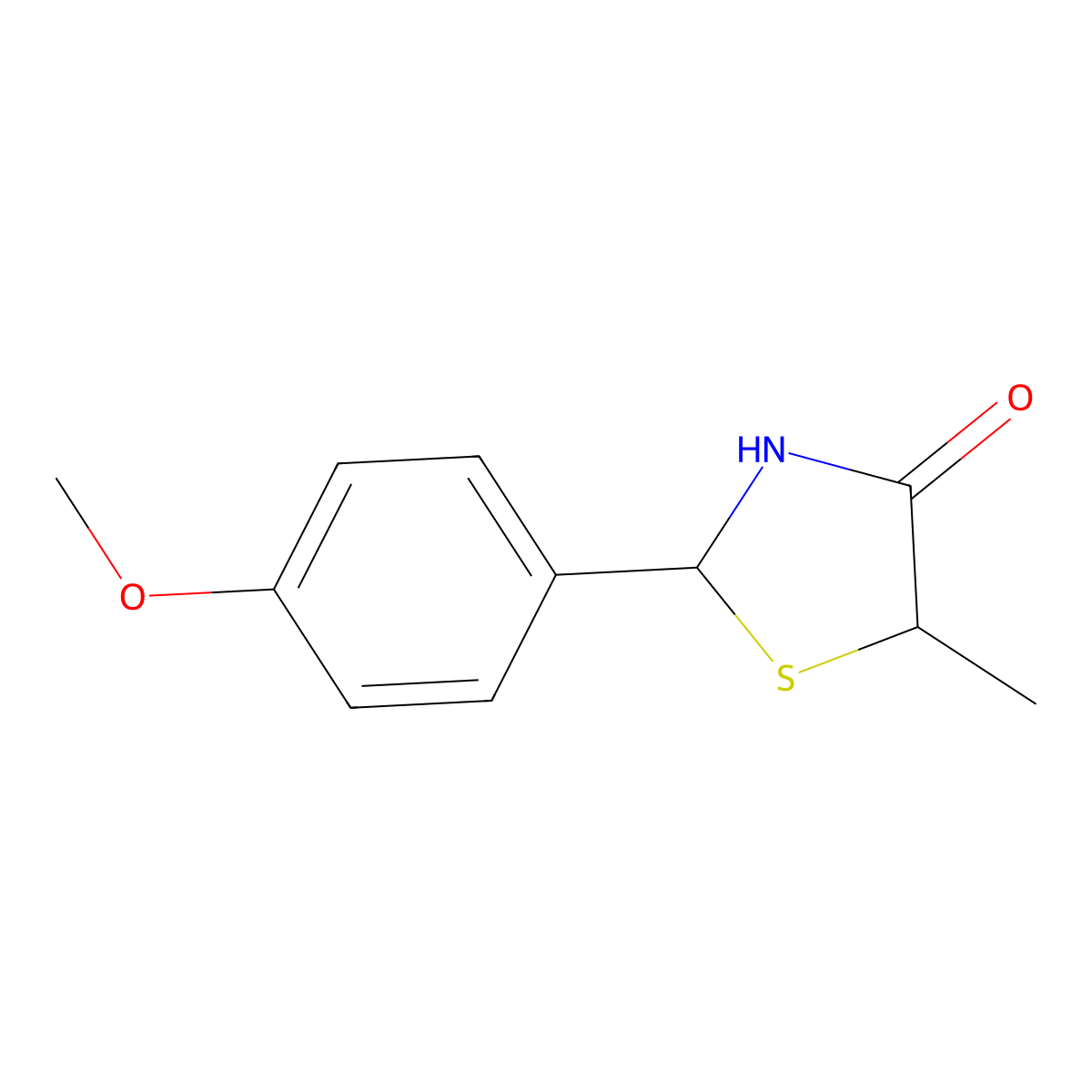 2-(4-Methoxyphenyl)-5-methyl-2,5-dihydro-1,3-thiazol-4-ol molecular structure, CAS 82697-75-4
