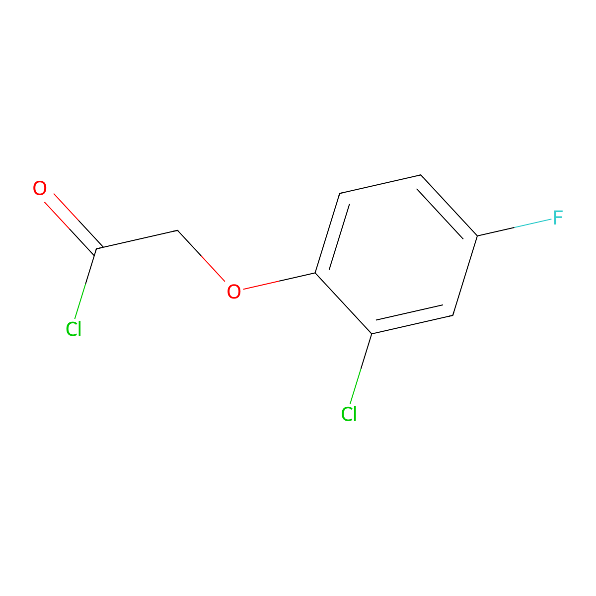 (2-Chloro-4-fluorophenoxy)acetyl chloride molecular structure, CAS 826990-46-9