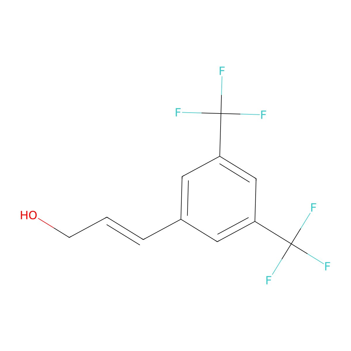 3-[3,5-Bis(trifluoromethyl)phenyl]prop-2-en-1-ol molecular structure, CAS 826994-13-2
