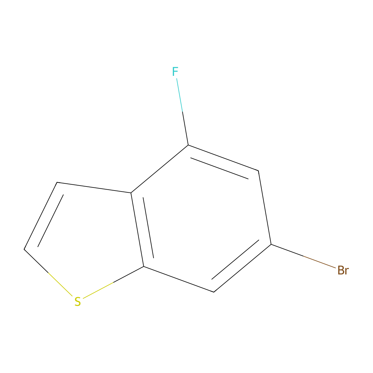 6-Bromo-4-fluorobenzo[b]thiophene molecular structure, CAS 826995-63-5