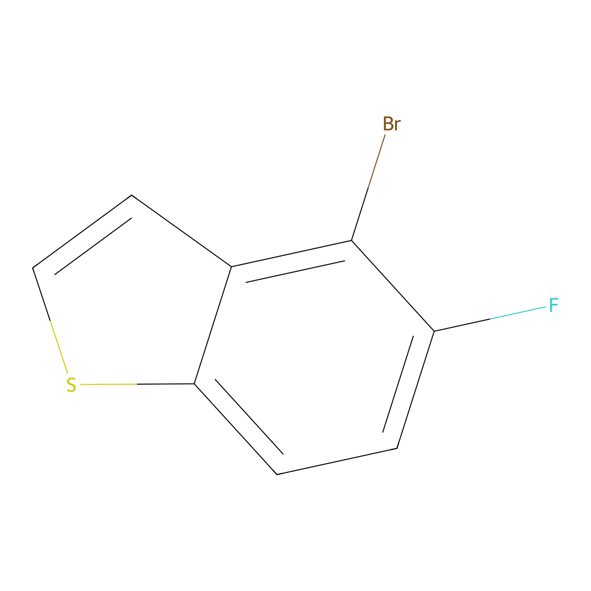 4-Bromo-5-fluoro-1-benzothiophene molecular structure, CAS 826995-66-8
