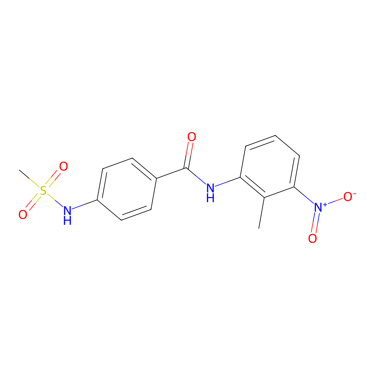 4-(methanesulfonamido)-N-(2-methyl-3-nitrophenyl)benzamide molecular structure, CAS 826997-01-7