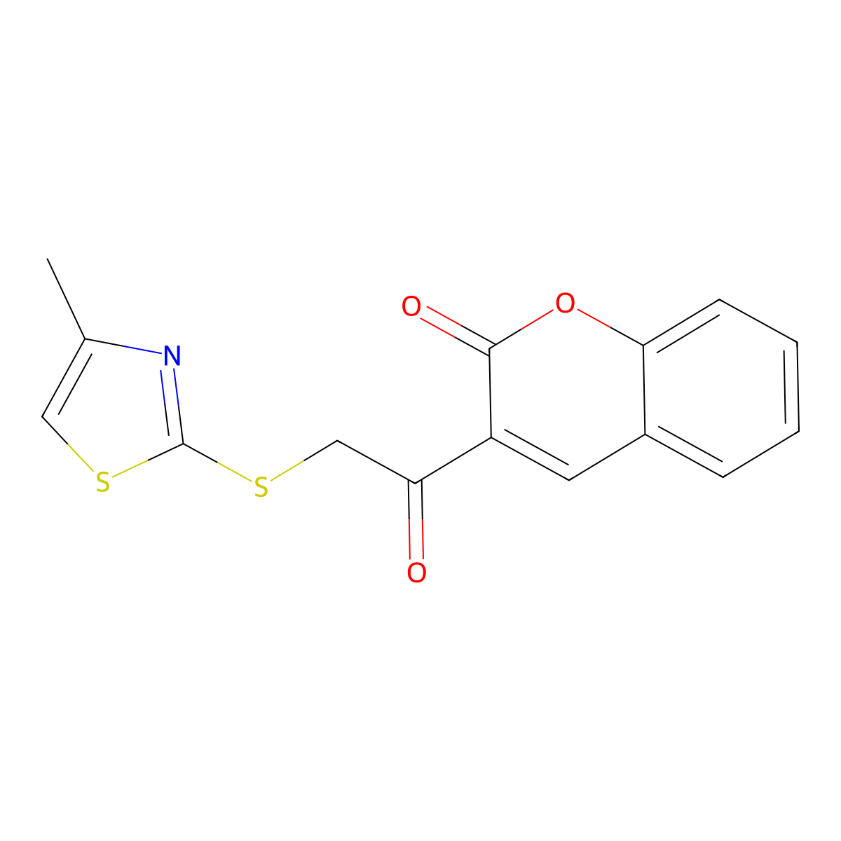3-[2-[(4-Methyl-1,3-thiazol-2-yl)sulfanyl]acetyl]chromen-2-one molecular structure, CAS 826997-26-6