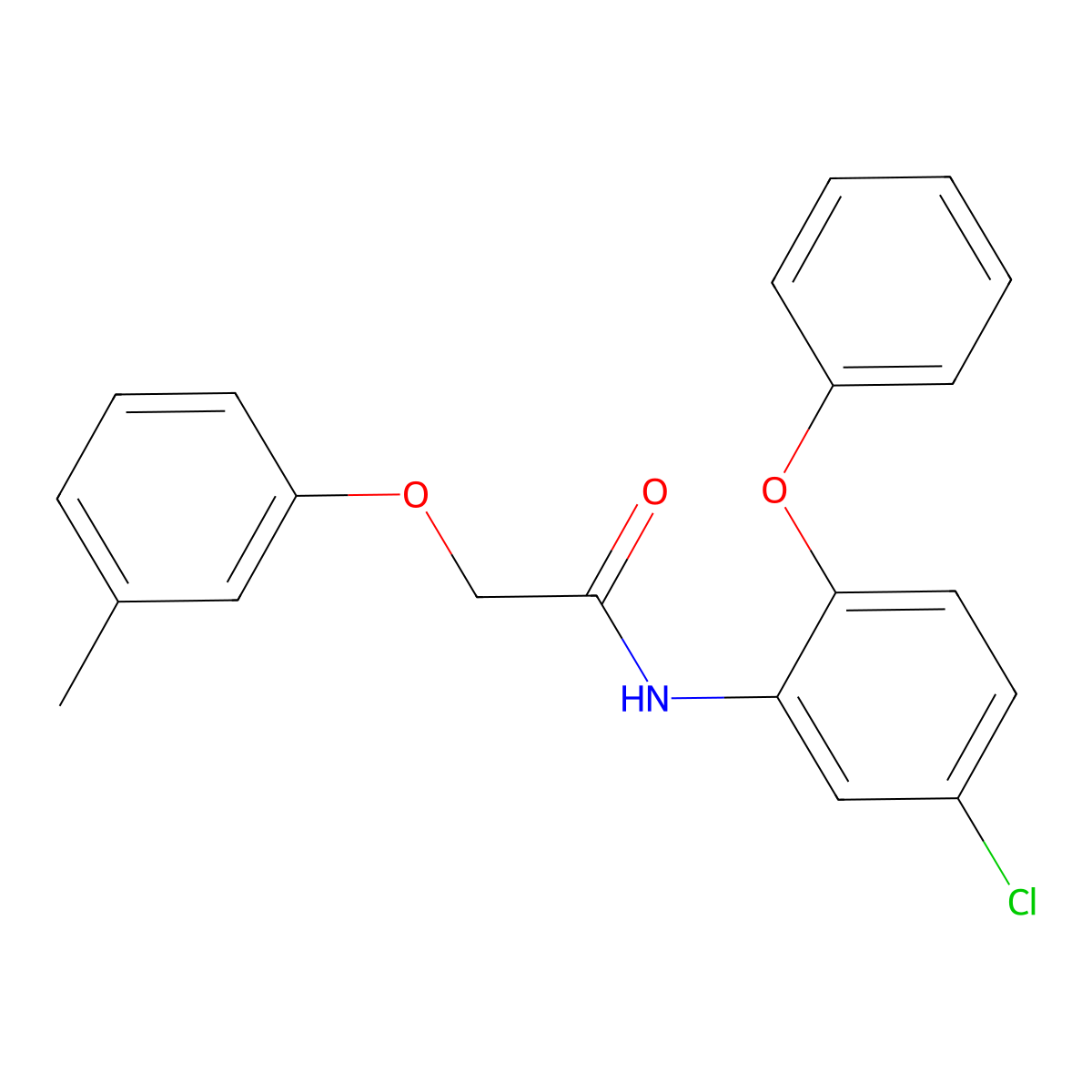 N-(5-chloro-2-phenoxyphenyl)-2-(3-methylphenoxy)acetamide molecular structure, CAS 826998-38-3