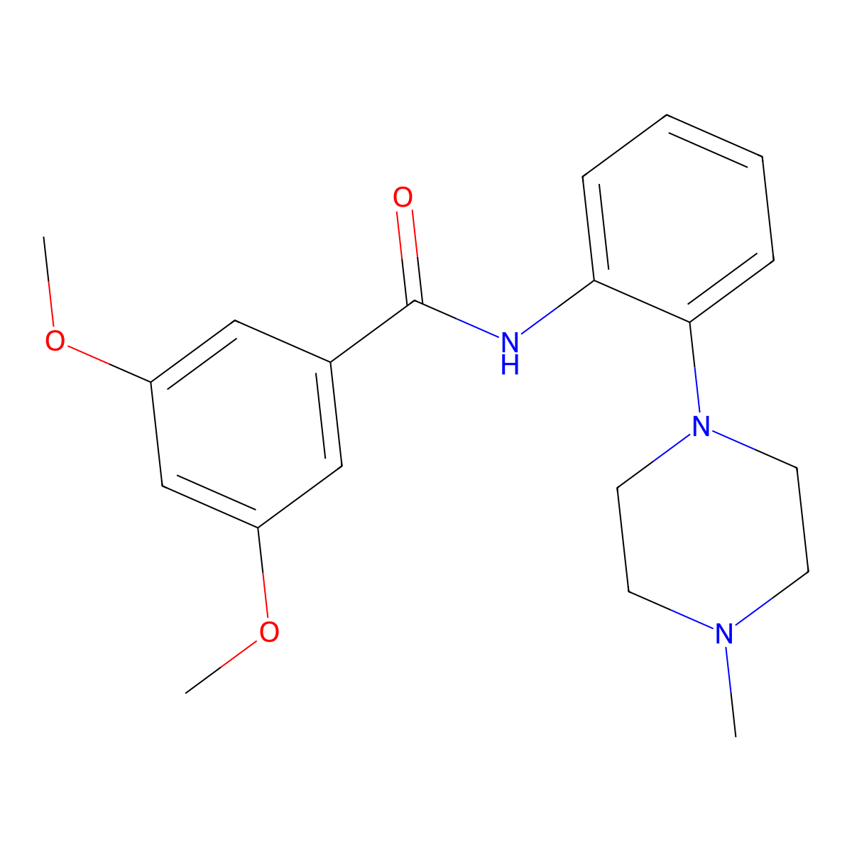3,5-dimethoxy-N-[2-(4-methylpiperazin-1-yl)phenyl]benzamide molecular structure, CAS 826999-54-6