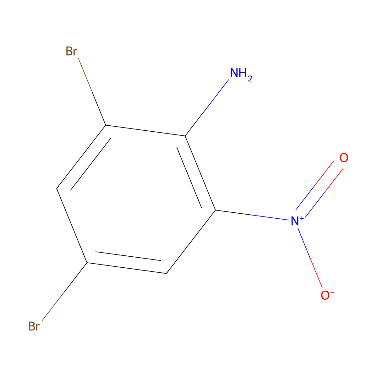 2,4-Dibromo-6-nitroaniline molecular structure, CAS 827-23-6