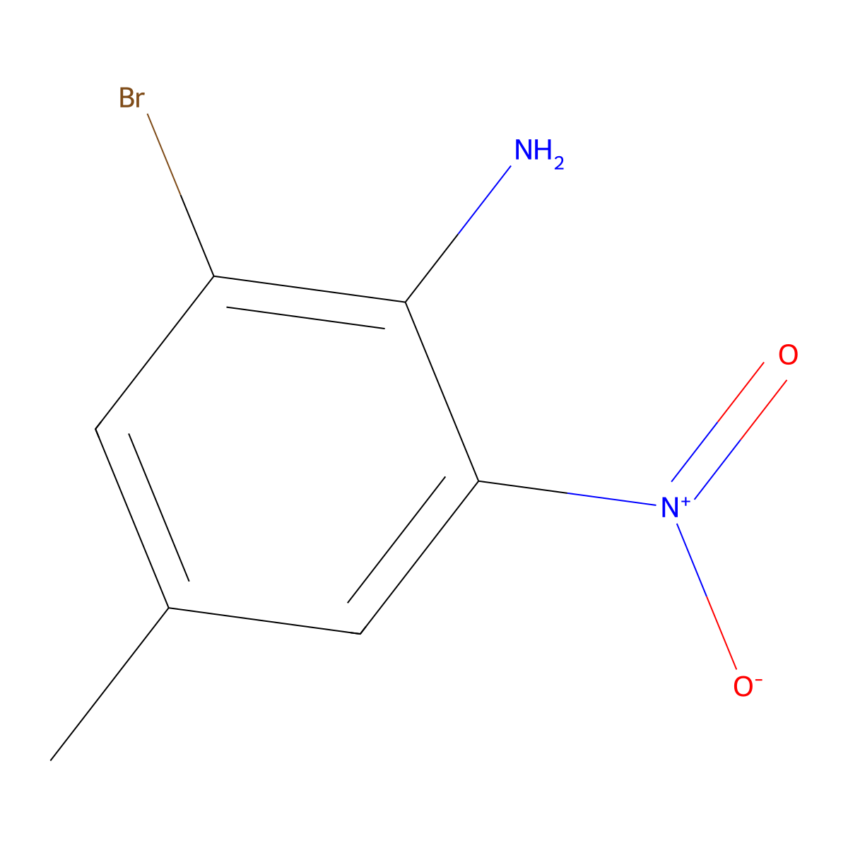 2-Bromo-4-methyl-6-nitroaniline molecular structure, CAS 827-24-7