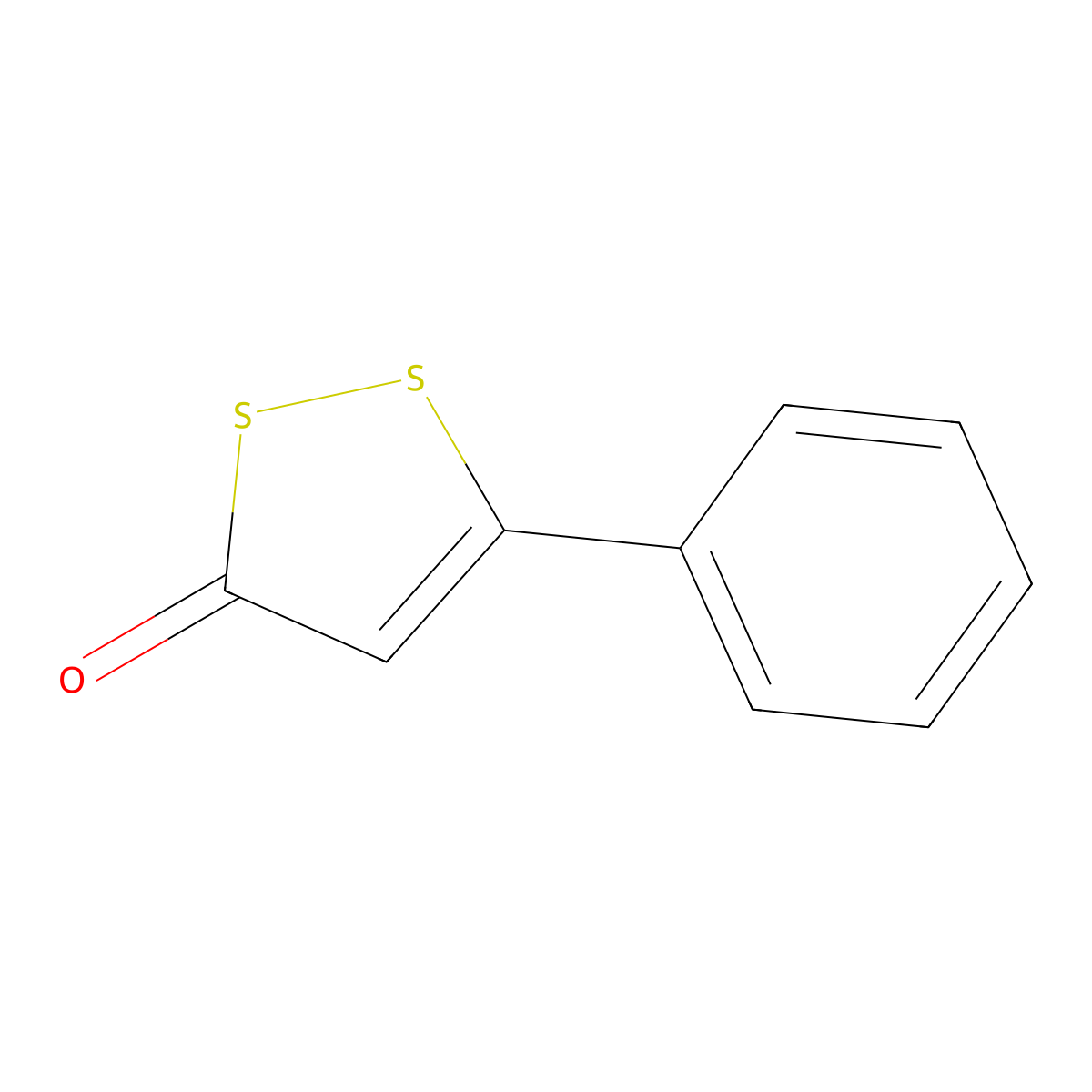 5-Phenyl-1,2-dithiol-3-one molecular structure, CAS 827-42-9