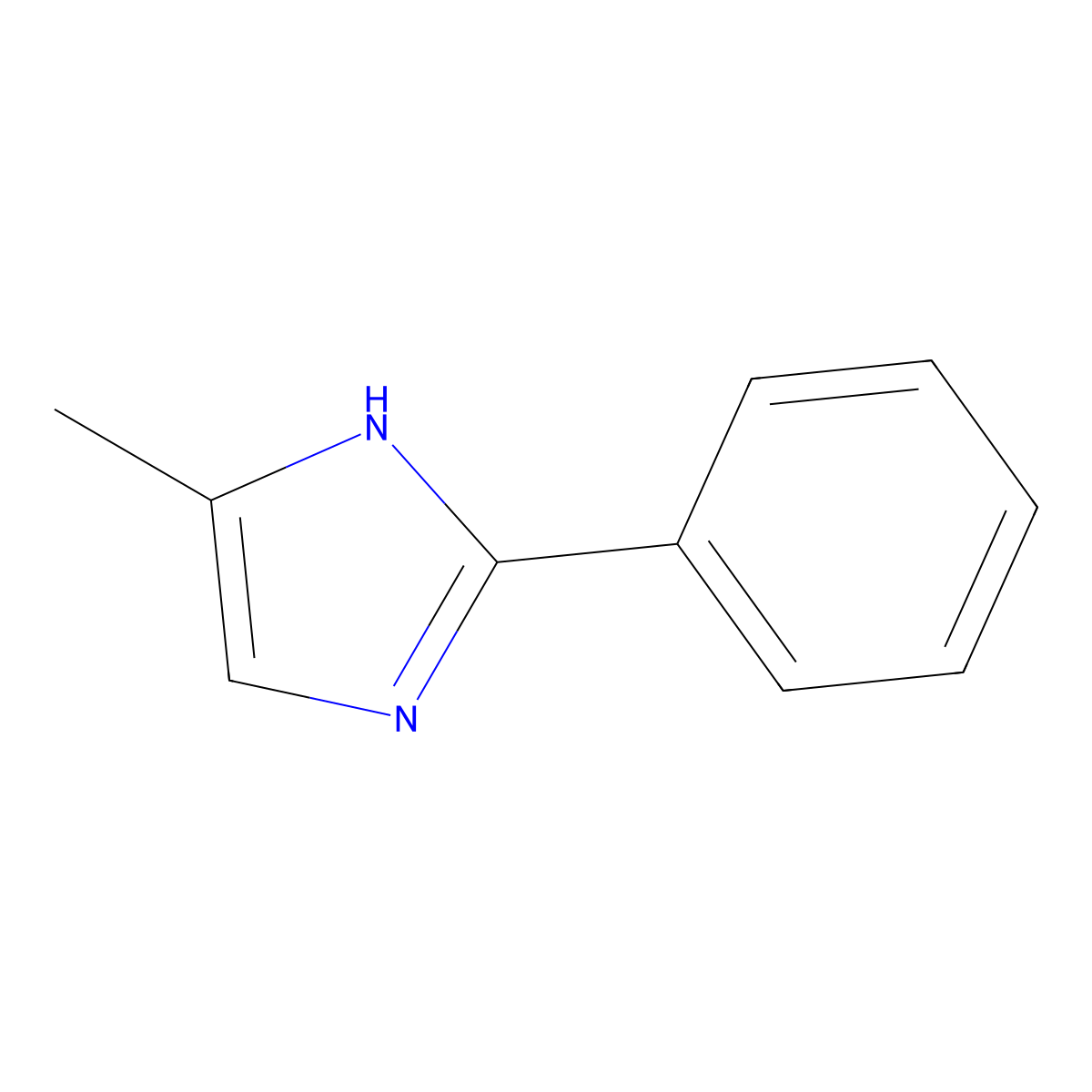 4-Methyl-2-phenyl-1H-imidazole molecular structure, CAS 827-43-0