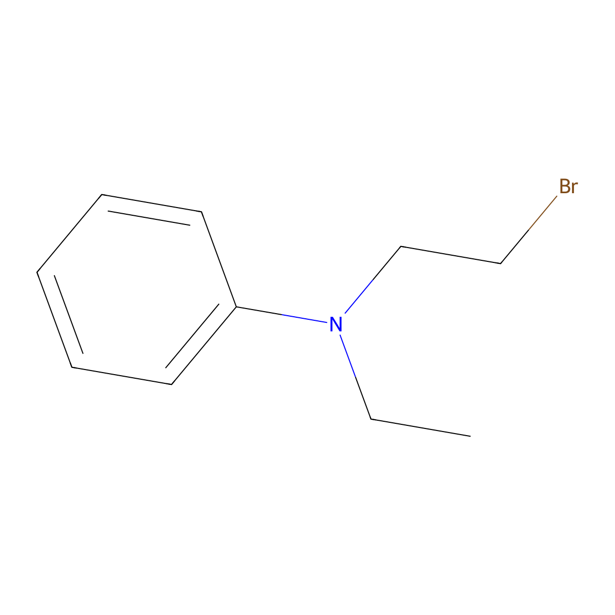 Aniline, N-(2-bromoethyl)-N-ethyl- molecular structure, CAS 827-50-9